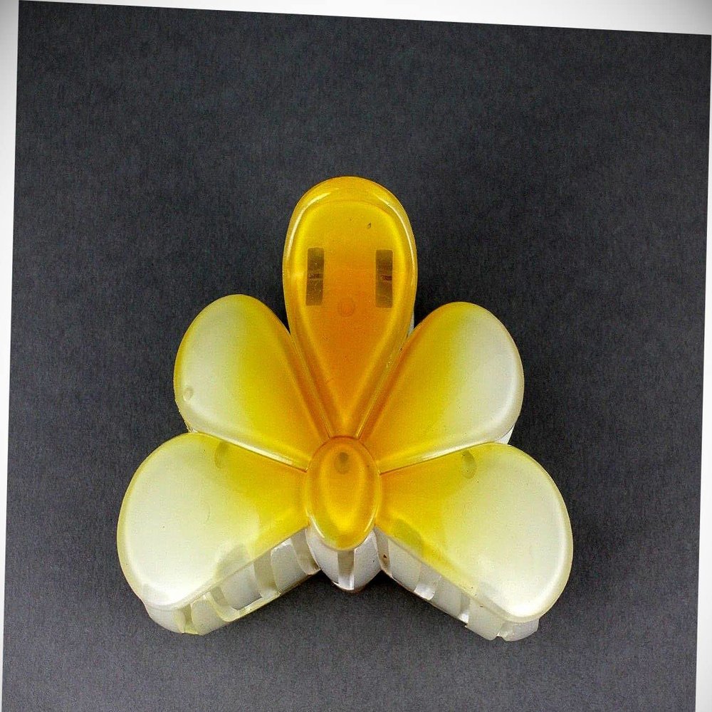 Perfect Hairstyle with Our Hair Accessories - Yellow Hair Clip Flower Barrette Jaw Claw Clamp Clip Floral 3.25" Long Ombre Fashionable Hair Accessory Hair Jewelry Accessories for Lady Women