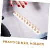 FRCOLOR 1 Set Nail Art Base Nail Practice Stand Nail Display Stand Shelf Bracket Nail Tip Shelf Nail Practice Hands Practice Nail Stands Nail Holders for Nail Painting Creative Nail Stands view 2