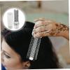 PLAFOPE Women Portable Retractable Hair Brush Compact Blow Drying Brush Styling Roller for Travel for Curly Thick and Straight Hair Ivory White view 3