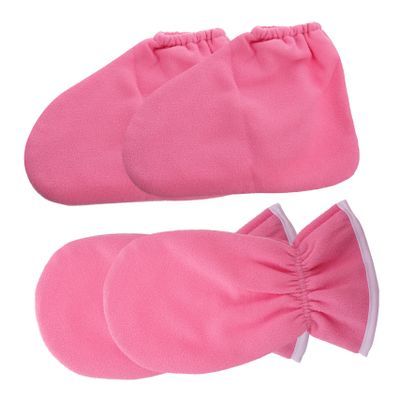 FRCOLOR 4pcs Paraffin Wax Mitts and Booties for Hand and Foot Care Softening Covers for Moisturizing and Nourishing Comfortable and Material for Home and Salon Use