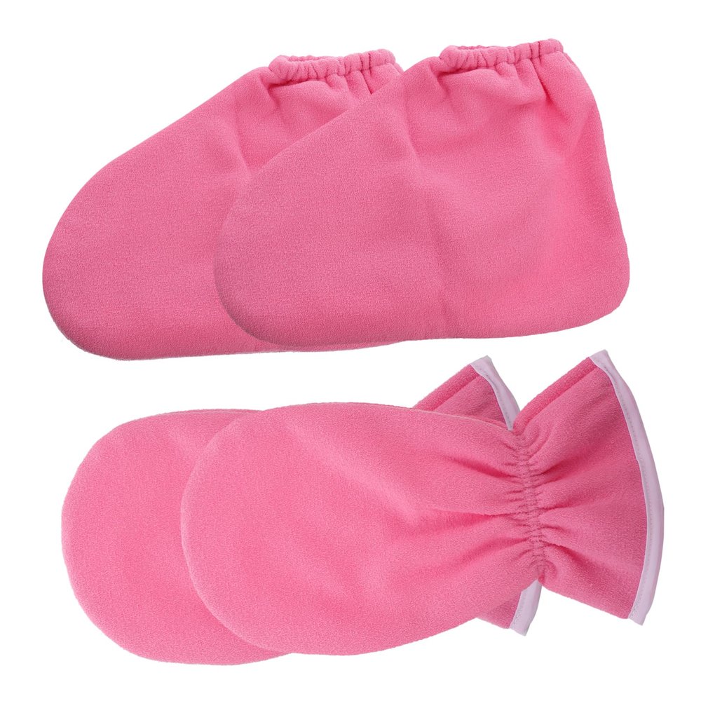 FRCOLOR 4pcs Paraffin Wax Mitts and Booties for Hand and Foot Care Softening Covers for Moisturizing and Nourishing Comfortable and Material for Home and Salon Use