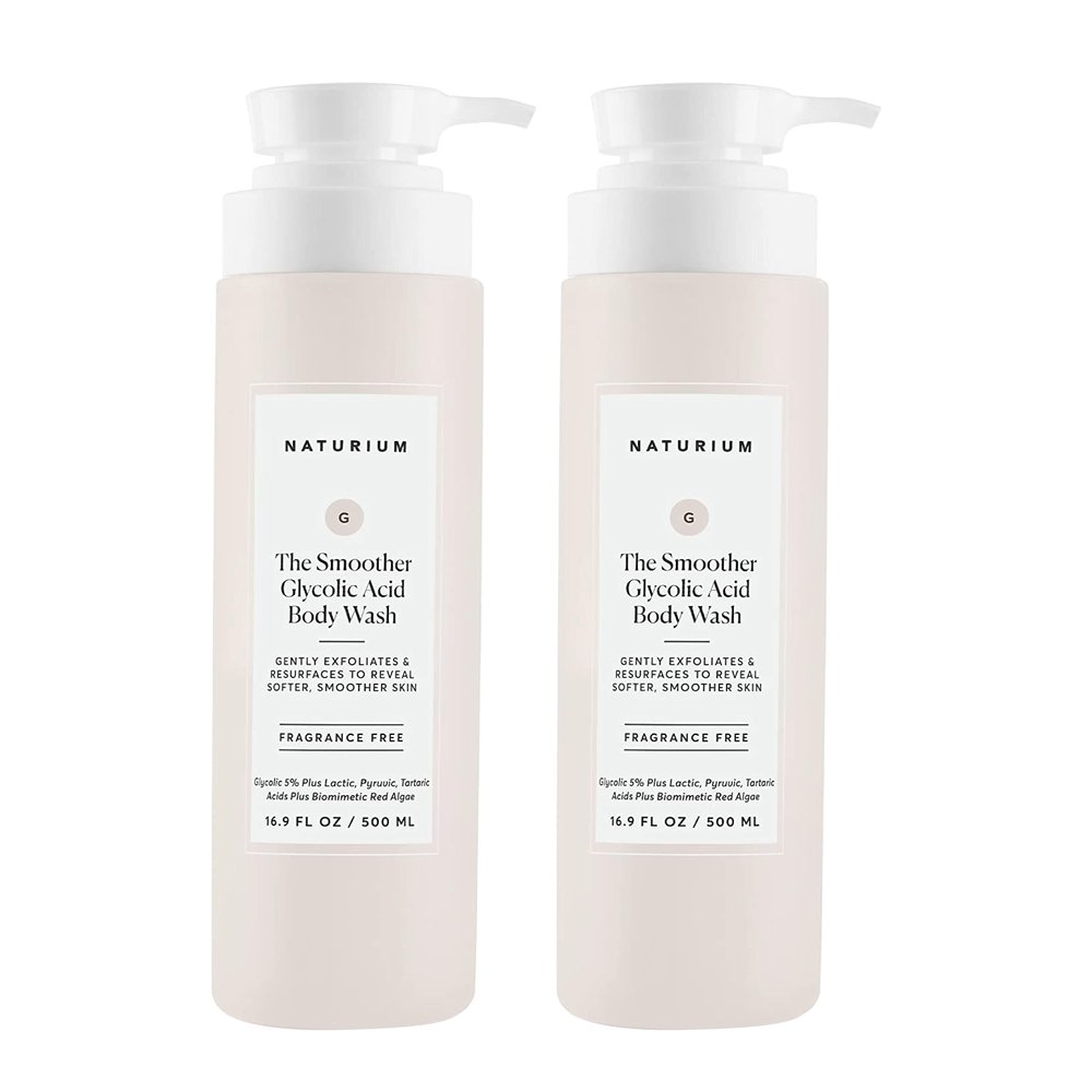 Naturium The Smoother Glycolic Acid Exfoliating Body Wash, Soft & Smoothing Cleanser, 16.9 oz (Duo 2-Pack)