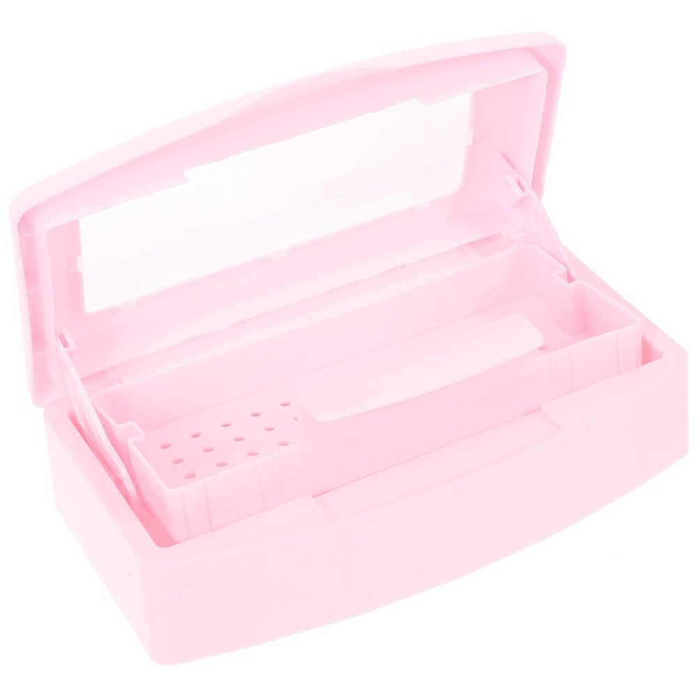 Healvian Manicure Tool Storage Case Portable Nail Art Tray Box for Nail Salons and Compact Design for and Clean Material