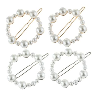 FOMIYES 4pcs Hair Clips for Weddings and Proms Irregular Round Hairpins and Elegant Hair Accessories for Women and Girls for Daily Wear and Special Occasions
