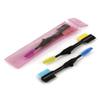 FRCOLOR 3pcs Foldable Eyebrow Comb Double-head Eyelash Comb and Curler Portable Design Yellow for Eyebrow Grooming and Eyelash Styling view 4