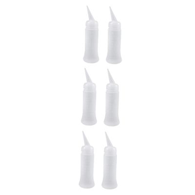 FOMIYES 6pcs Hair Cleaning Bottle Empty Salon Bottles Hair Dye Containers Measuring Applicator Plastic Empty Medicine Wash