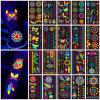 160 PCS Glow in The Dark Temporary Tattoos - Neon UV Blacklight Reactive Light Face Flash Tattoo Stickers,Festival Accessory Party Favors Supplies,Temp Great for EDM EDC Party Rave Parties 20 Sheet view 1