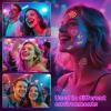 160 PCS Glow in The Dark Temporary Tattoos - Neon UV Blacklight Reactive Light Face Flash Tattoo Stickers,Festival Accessory Party Favors Supplies,Temp Great for EDM EDC Party Rave Parties 20 Sheet view 4