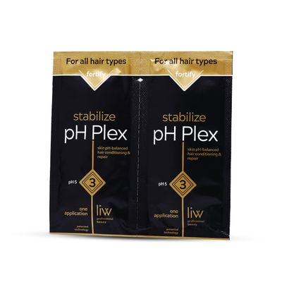 pH Plex Stabilizing Nourishing Mask - Fortifies Relaxed Hair Between Treatments - Salon Quality Results - 1 Double Sachet