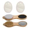 1 Set 4 in 1 Rubbing Board Massagers for Feet Stuff Footmassager Foot Scrub Brush Wooden Body Cleaning Brush Double Side Feet Scrubber Rubbing Clean File view 1