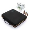 Hipiwe 120 Bottle EVA Essential Oil Storage Carrying Case Organizer Holder with Foam Insert, Traveling Bag, Holds 5ml 10ml 15ml Oils, Black + Brown view 2