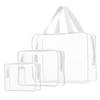 3pcs Clear Cosmetic Bags, TSA Approved Toiletry Bag Set Crystal Clear Travel Beach Essentials Bag Organization PVC, Clear Makeup Bags Luggage Pouch Carry on Airport Airline Compliant Bag Women Men view 1