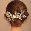 BERYUAN Bridal White Flower Light Blue Crystal Rhinestone Hair Comb for Bride Bridesmaid Sliding side Headpieces Wedding Hair Accessories for Women and Girls (Blue 1) view 4