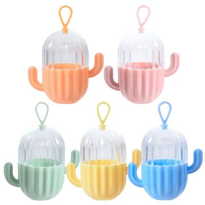 STOBAZA 5pcs Makeup Sponge Holders Portable Storage Box for Beauty Sponges Transparent Organizer Lanyard for Home Travel and Makeup Supplies Dustproof Design