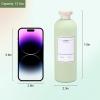 ASEVAT 13.5oz 4Pcs Green Plastic Refillable Travel Shampoo and Conditioner Bottles Plastic Refillable Travel Shampoo Bottles with Flip Cap Shampoo and Conditioner Dispenser view 2
