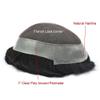 Toupee For Men Hair System European Human Hair Pieces French Lace Mens Toupee Poly Skin Around Hair Replacement System Natural Hairline Gray Hair Units For Men US Stock. (8X10"-120% Medium light to medium density, #1B20 1B# OFF BLACK WITH 20% SYNTHET view 3