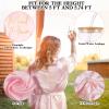 Irenare 8 Pcs Proposal Gifts Set Robes Makeup Bag Cup Cards Hair Tie Bracelet Diamond Pen Bridesmaid Gift Box(Pink,Maid of Honor) view 4