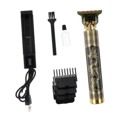 FOMIYES Retro Clipper Trimmer for Home Use Professional Electric Guide Battery Charger Oil and Brush for Barbering and Grooming
