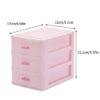 Drawer Organizer for Makeup 3- Drawer Jewelry Organizer Box Plastic Cosmetic Storage Box Large Capacity Nail Polish Makeup Container Desktop Sundries Storage Box Blue Plastic Organizer with Drawers ( view 3