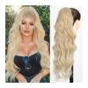 Ponytail Extension 26" Long Body Wavy Drawstring Ponytail Natural Soft Clip in Ponytail Extension Synthetic Heat Resistant Hair Extensions Hairpiece for Women Girls Hairpiece for Women (Color : 1, S view 2