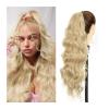 Ponytail Extension 26" Long Body Wavy Drawstring Ponytail Natural Soft Clip in Ponytail Extension Synthetic Heat Resistant Hair Extensions Hairpiece for Women Girls Hairpiece for Women (Color : 1, S view 3