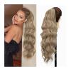 Ponytail Extension 26" Long Body Wavy Drawstring Ponytail Natural Soft Clip in Ponytail Extension Synthetic Heat Resistant Hair Extensions Hairpiece for Women Girls Hairpiece for Women (Color : 1, S view 4