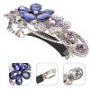 Beaupretty Metal Flower Barrette Hair Clip Rhinestones Spring Design for Women for Parties and Everyday Wear Comfortable Hair Accessory view 4