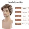 Beweig Men Short Blonde Wigs Short Layered Mixed Blonde Wig Synthetic Replacement Costume Halloween Natural Hair Wigs view 2