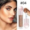 BEFIVECOK Liquid Highlighter Makeup, Natural Silky Shimmer Finish Liquid Face Highlighter, Highly Pigmented, Lightweight, Blendable, Soft Cream Highlighter For Face (#04 Bronze Gold Shimmer) view 3