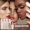 BEFIVECOK Liquid Highlighter Makeup, Natural Silky Shimmer Finish Liquid Face Highlighter, Highly Pigmented, Lightweight, Blendable, Soft Cream Highlighter For Face (#02 Champagne Shimmer) view 2