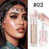 BEFIVECOK Liquid Highlighter Makeup, Natural Silky Shimmer Finish Liquid Face Highlighter, Highly Pigmented, Lightweight, Blendable, Soft Cream Highlighter For Face (#03 Rose Gold Shimmer) view 3