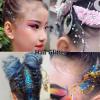Go Ho Blue Face Body Glitter,Halloween Blue Face Paint Sparkling Mermaid Glitter Gel,Holographic Chunky Sequins Glitters for Eye Lip Hair Nails,Festival Rave Accessories view 3
