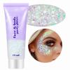 Go Ho Clear White Face Body Glitter - Party Flash Festival Rave Outfits for Women&Kids,Holographic Glitter White Face Paint,Halloween Mermaid Fairy Makeup Chunky Sequins Gel,Rave Pride Accessories view 1
