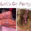 Go Ho Pink and White Body Glitter Set,Singer Concerts Face Glitter Gel Makeup,Holographic Long Lasting Chunky Sequins Glitters for Eye Lip Hair Nails,Festival Rave Accessories,White&Pink view 3