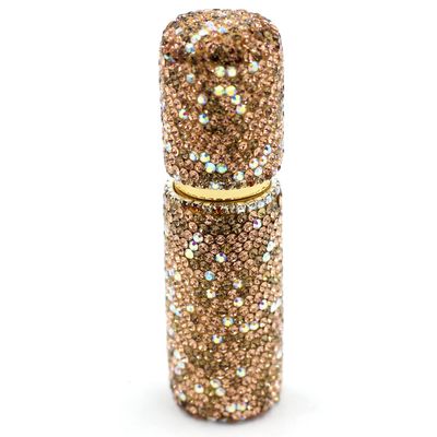 Bestbling Rhinestone Empty Portable spray bottle, cosmetic Perfume spray bottle essential oil bottle glass perfume bottle 10ML (Gold)