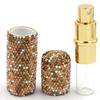 Bestbling Rhinestone Empty Portable spray bottle, cosmetic Perfume spray bottle essential oil bottle glass perfume bottle 10ML (Gold) view 4