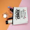 2PCS Best Coach Ever Gifts for Soccer Coach Gifts for Teacher Makeup Bag Thank You Hockey Soccer Softball Baseball Basketball Volleyball Swim Dive Gym Present Cosmetic Bag End Of Season Present view 4