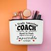 3PCS Best Softball Coach Gifts for Basketball Coach Gifts Cosmetic Bag Thank You Coachs Gift for Hockey Soccer Softball Baseball Basketball Volleyball Swim Dive Gym Coachs Gift Teacher Cosmetic Bag view 3