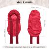 AWAYTR Long Satin Bonnet for Braids - Elastic Silk Hair Bonnets for Sleeping Night Cap Stretchy Tie Band for WomenWine Red view 2