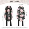 AWAYTR Long Satin Bonnet for Braids - Elastic Silk Hair Bonnets for Sleeping Night Cap Stretchy Tie Band for WomenFlower B view 2