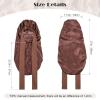 AWAYTR Long Satin Bonnet for Braids - Elastic Silk Hair Bonnets for Sleeping Night Cap Stretchy Tie Band for WomenBrown view 2