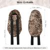 AWAYTR Long Satin Bonnet for Braids - Elastic Silk Hair Bonnets for Sleeping Night Cap Stretchy Tie Band for WomenLeopard view 2