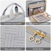 BAGSMART Toiletry Bag Hanging Travel Makeup Organizer with TSA Approved Transparent Cosmetic Bag Makeup Bag for Full Sized Toiletries, Medium-Grey view 2