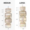 BAGSMART Toiletry Bag Hanging Travel Makeup Organizer with TSA Approved Transparent Cosmetic Bag Makeup Bag for Full Sized Toiletries, Medium-Grey view 3