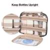 BAGSMART Toiletry Bag Hanging Travel Makeup Organizer with TSA Approved Transparent Cosmetic Bag Makeup Bag for Full Sized Toiletries, Medium-Grey view 4