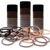 Emrlyr Brown Hair Ties for Thick 150 Count,4mm Elastic hair Bands, Ponytail No Damage Hair Ties for Women,Girls and Man view 1