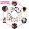 Emrlyr Brown Hair Ties for Thick 150 Count,4mm Elastic hair Bands, Ponytail No Damage Hair Ties for Women,Girls and Man view 4