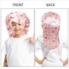 AWAYTR Long Toddler Silk Bonnet for Sleeping Elastic Satin Bonnets for Curly Hair Braid Night Cap for Aged 3-12 Kids (Whale+Pink) view 2