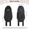 AWAYTR Long Satin Bonnet for Braids - Elastic Silk Hair Bonnets for Sleeping Night Cap Stretchy Tie Band for WomenBlack view 2