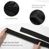 AWAYTR Long Satin Bonnet for Braids - Elastic Silk Hair Bonnets for Sleeping Night Cap Stretchy Tie Band for WomenBlack view 3